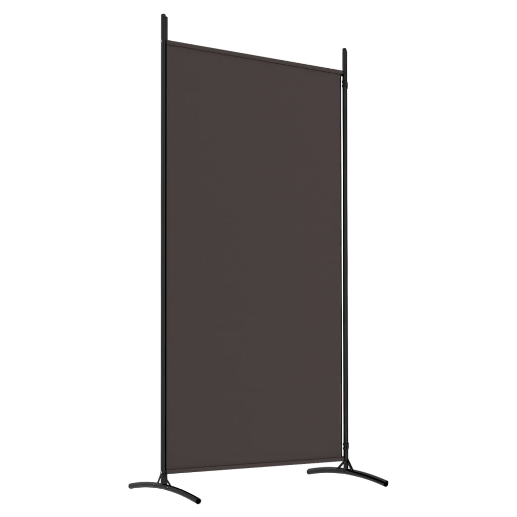 Romdeler med 2 paneler brun 175x180 cm stoff