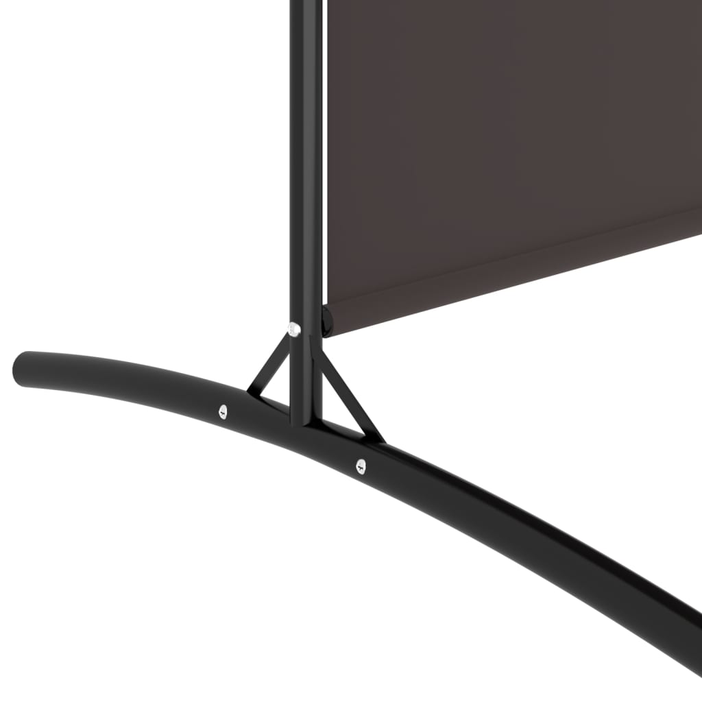 Romdeler med 2 paneler brun 175x180 cm stoff