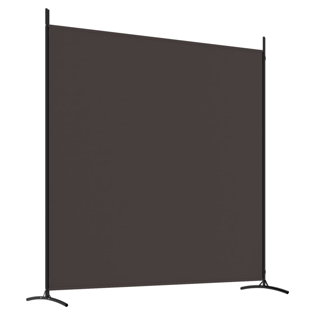 Romdeler med 2 paneler brun 348x180 cm stoff