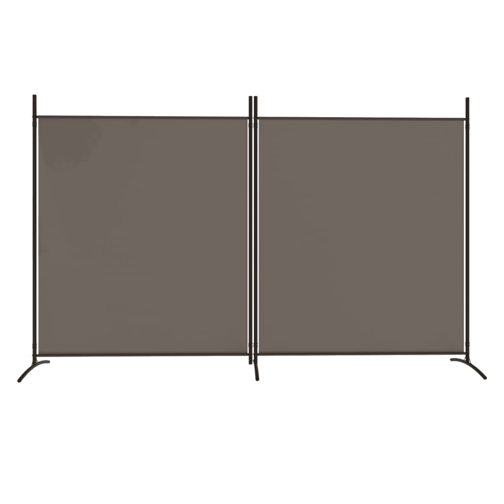Romdeler med 2 paneler antrasitt 348x180 cm stoff