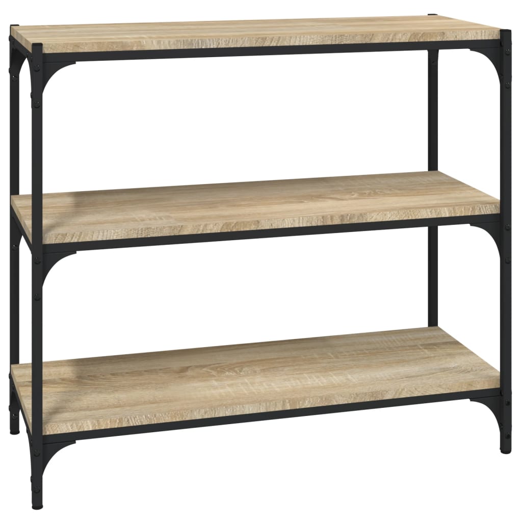 Bokhylle sonoma eik 80x33x70,5 cm konstruert tre og stål