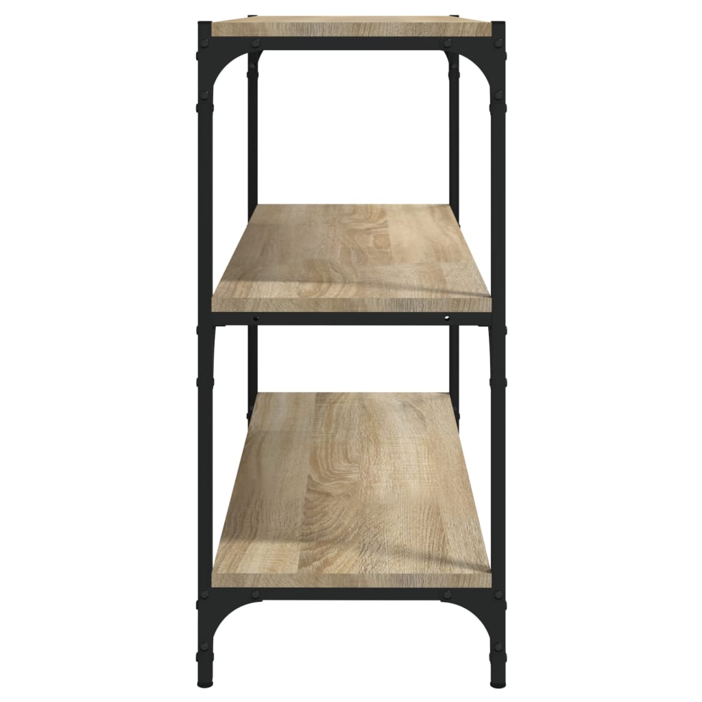 Bokhylle sonoma eik 80x33x70,5 cm konstruert tre og stål