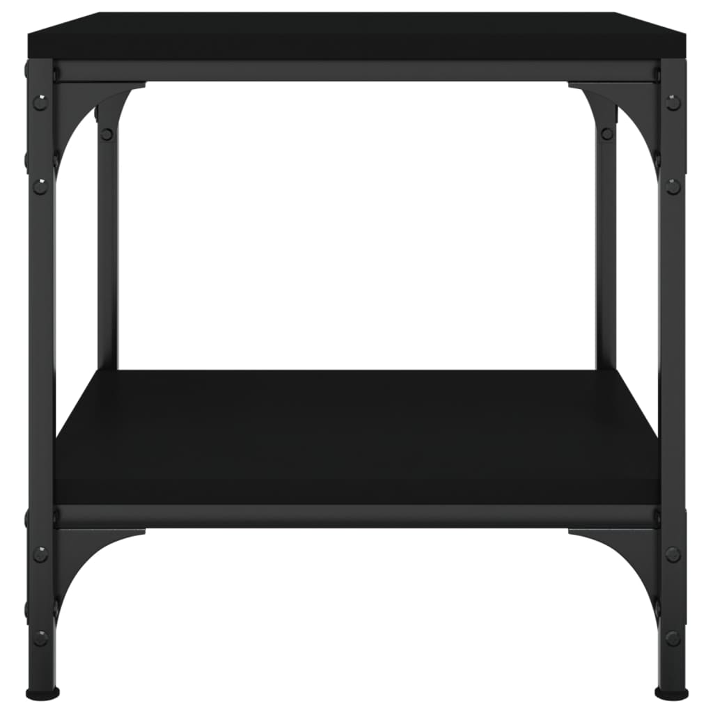 Sidebord 2 stk svart 40x40x40 cm konstruert tre