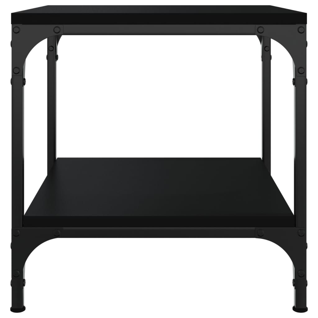 Sidebord 2 stk svart 40x40x40 cm konstruert tre
