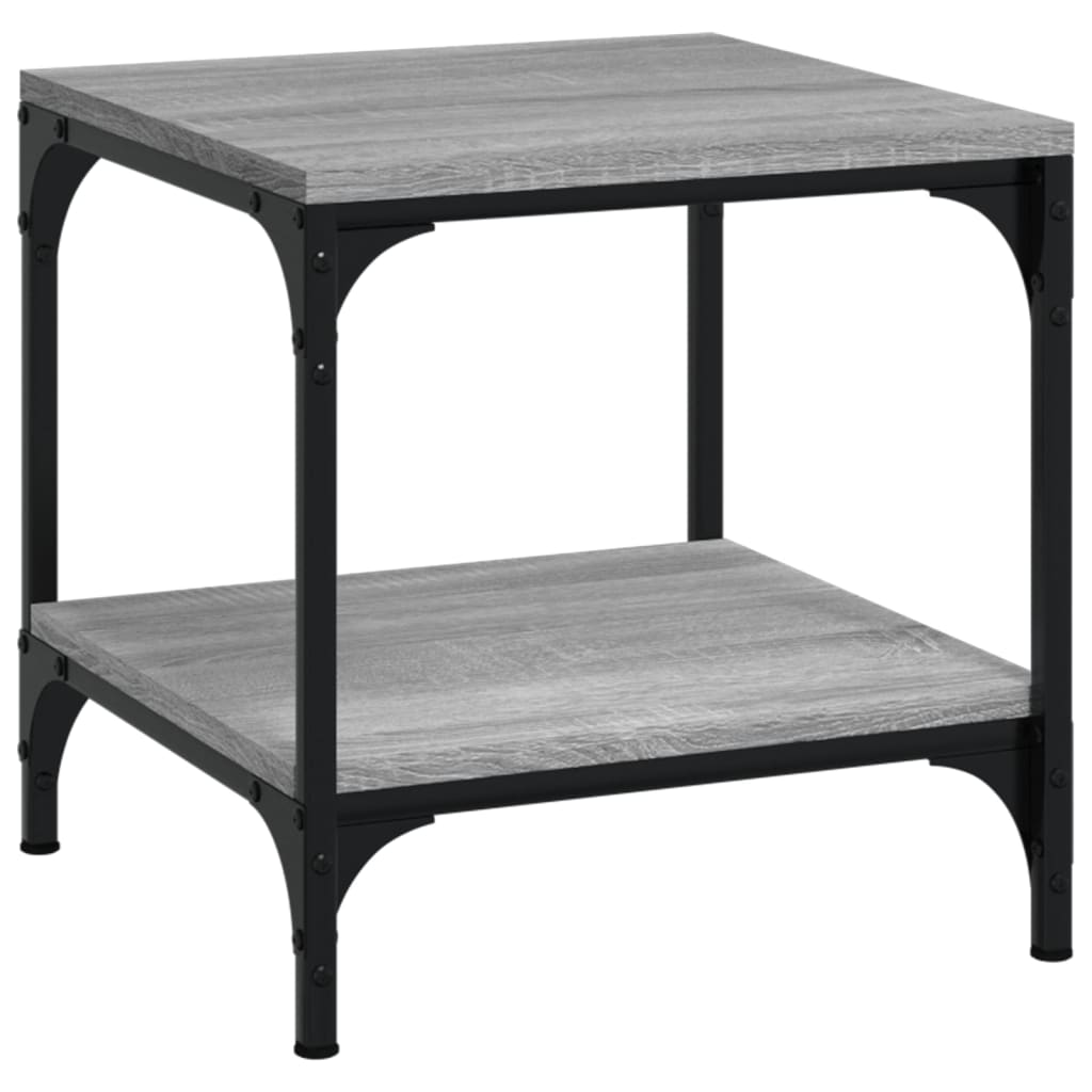 Sidebord 2 stk grå sonoma 40x40x40 cm konstruert tre