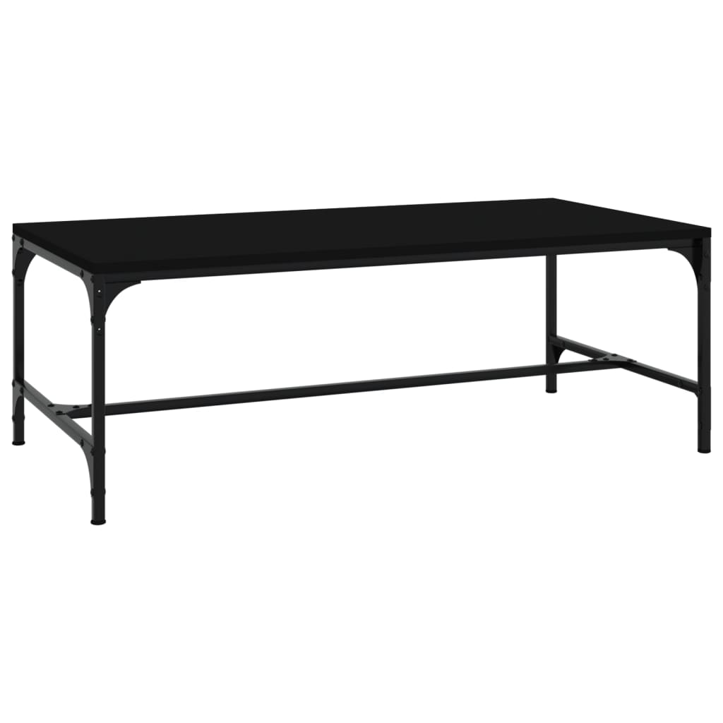 Salongbord svart 100x50x35 cm konstruert tre