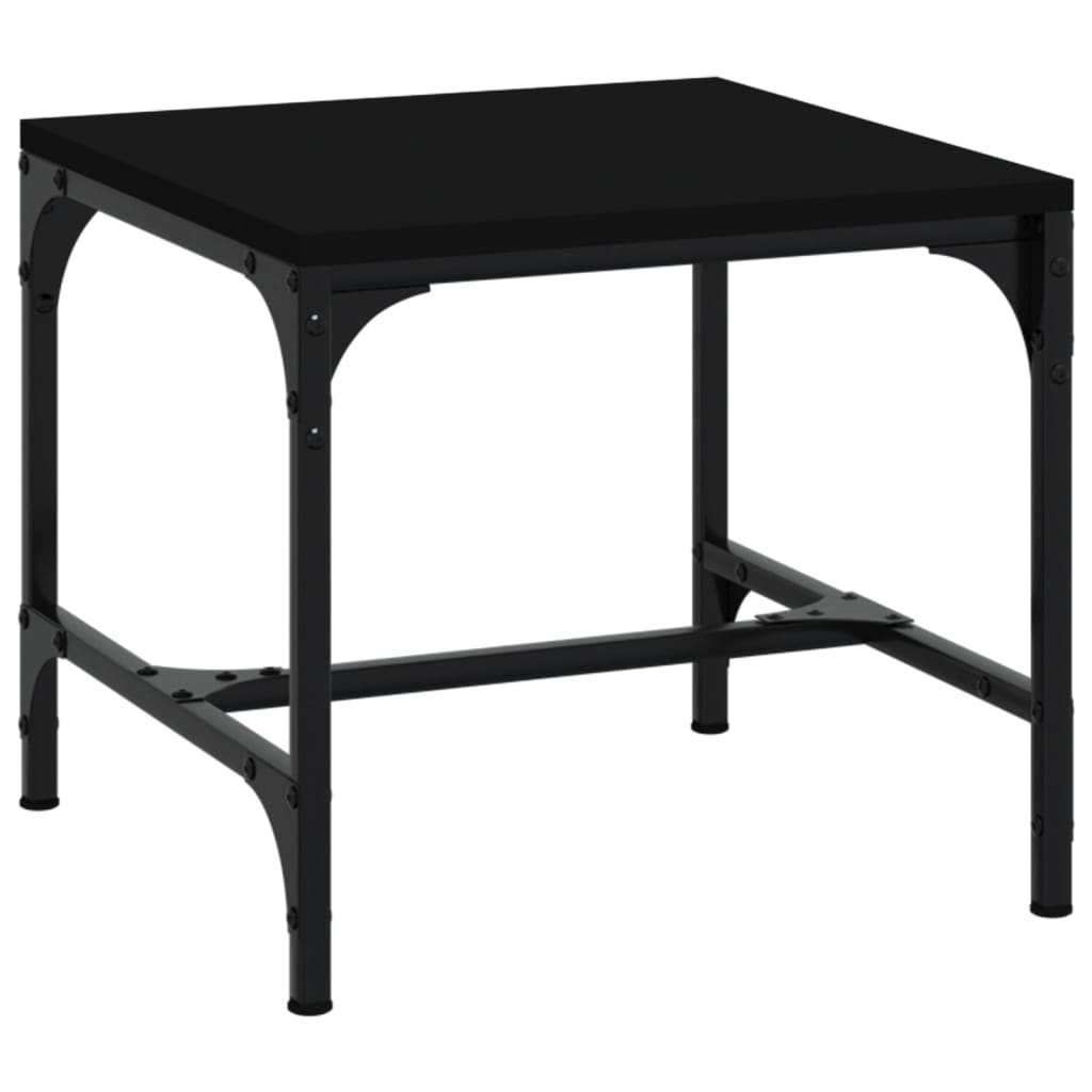 Sidebord 2 stk svart 40x40x35 cm konstruert tre