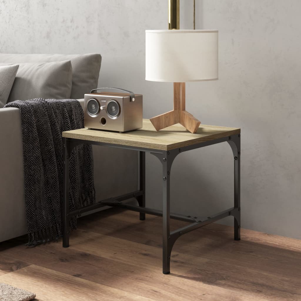 Sidebord 2 stk sonoma eik 40x40x35 cm konstruert tre