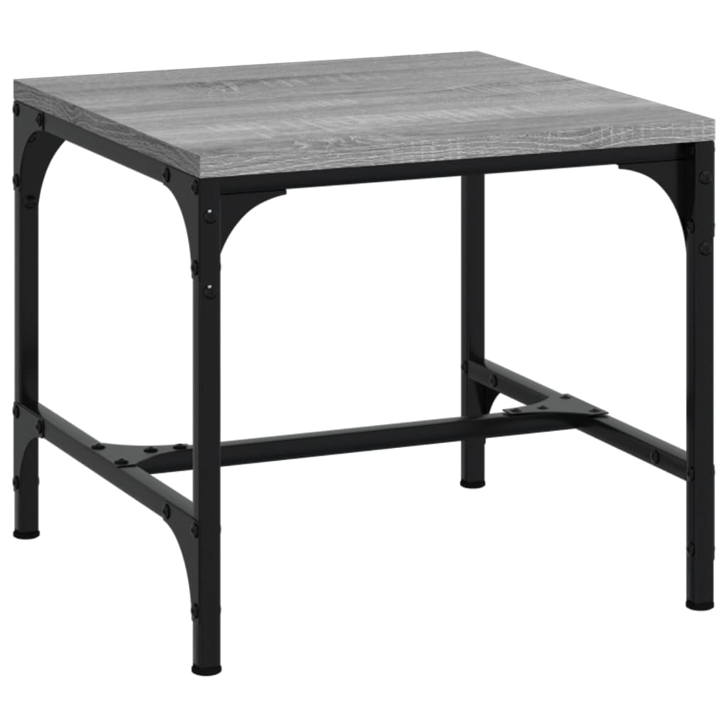 Sidebord 2 stk grå sonoma 40x40x35 cm konstruert tre