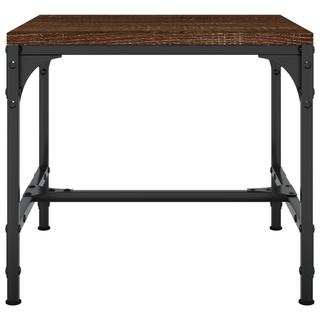 Sidebord 2 stk brun eik 40x40x35 cm konstruert tre