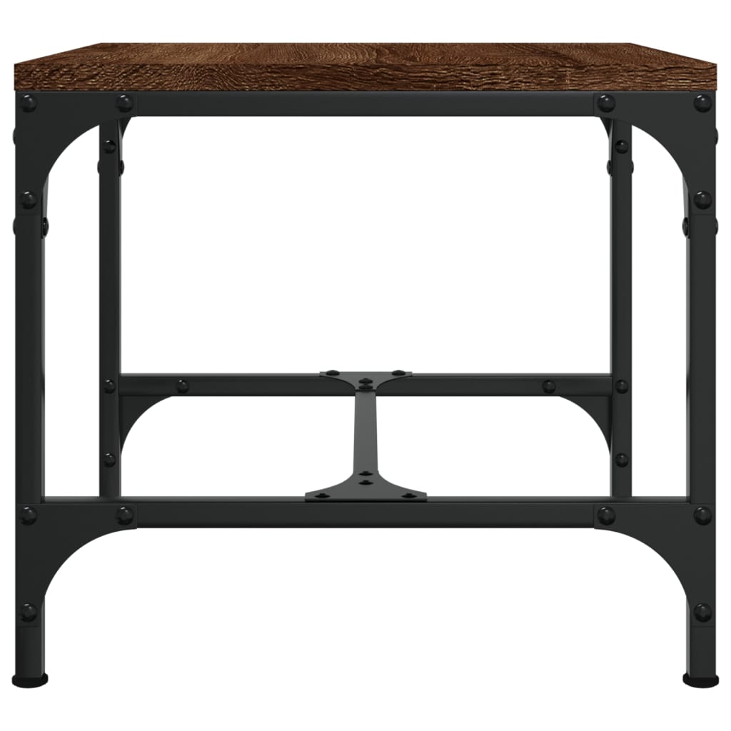 Sidebord 2 stk brun eik 40x40x35 cm konstruert tre