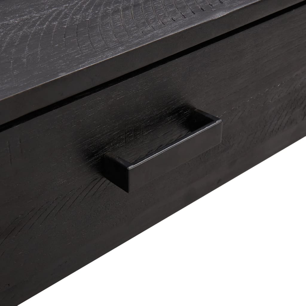 Salongbord svart 90x50x35 cm heltre furu