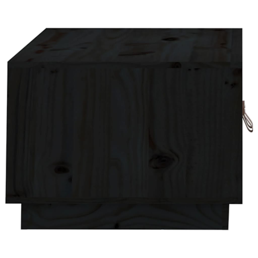 Salongbord svart 80x50x35 cm heltre furu