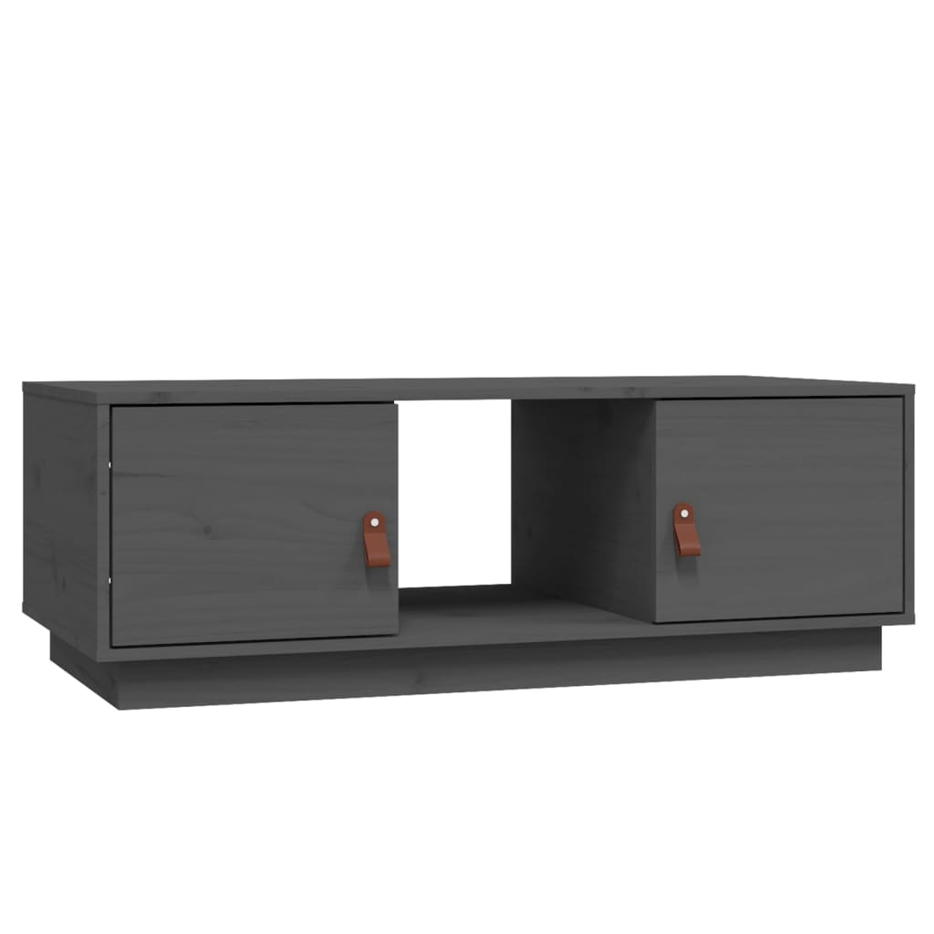 Salongbord grå 100x50x35 cm heltre furu
