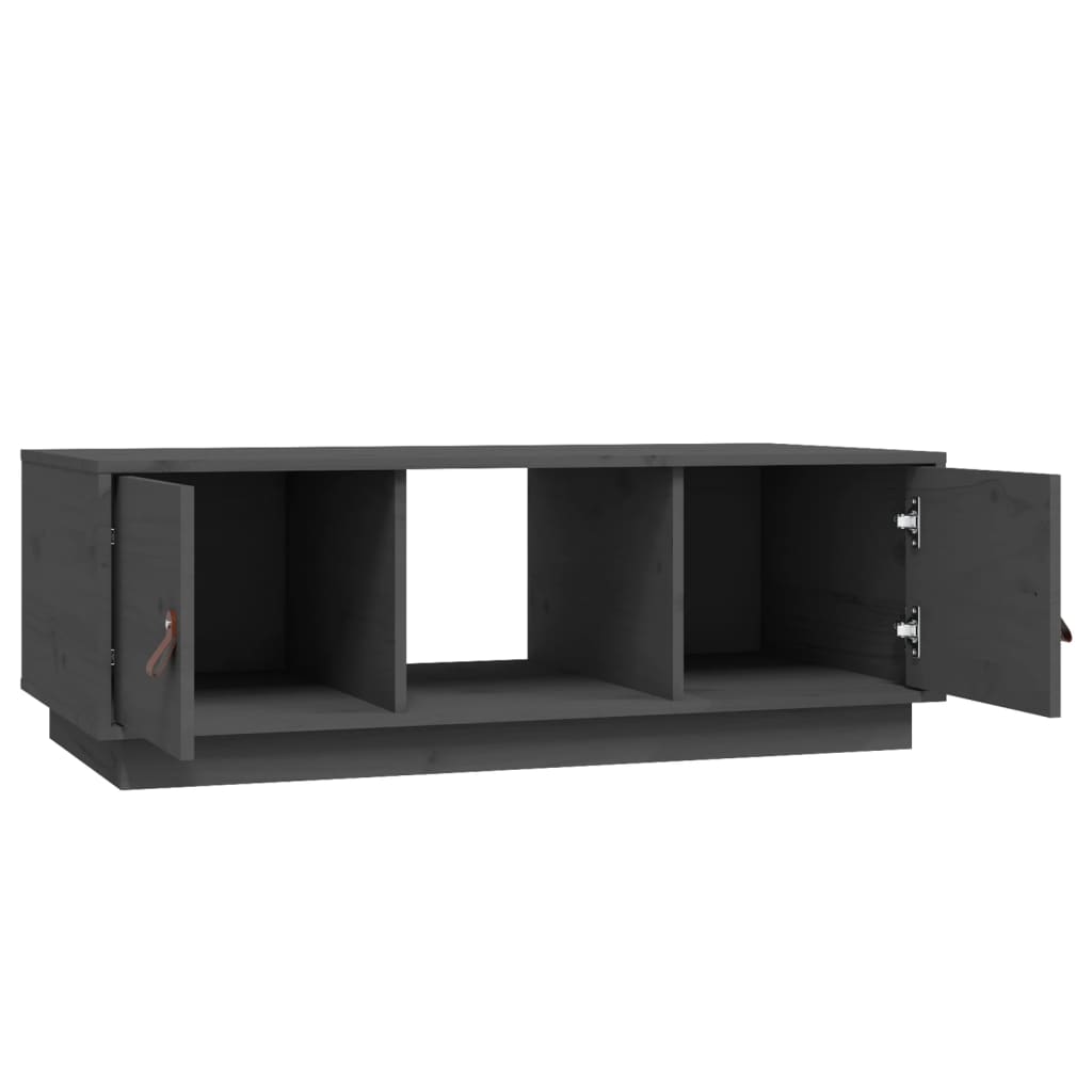 Salongbord grå 100x50x35 cm heltre furu