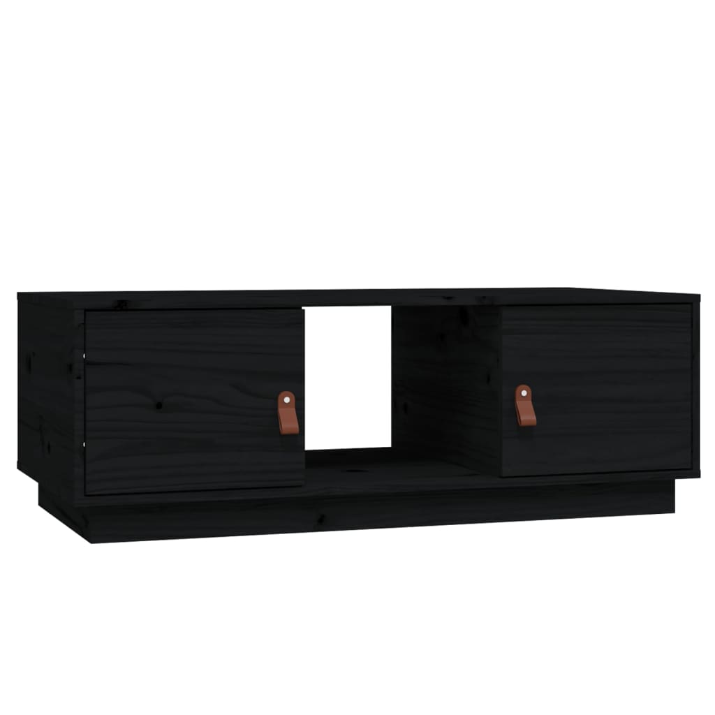 Salongbord svart 100x50x35 cm heltre furu
