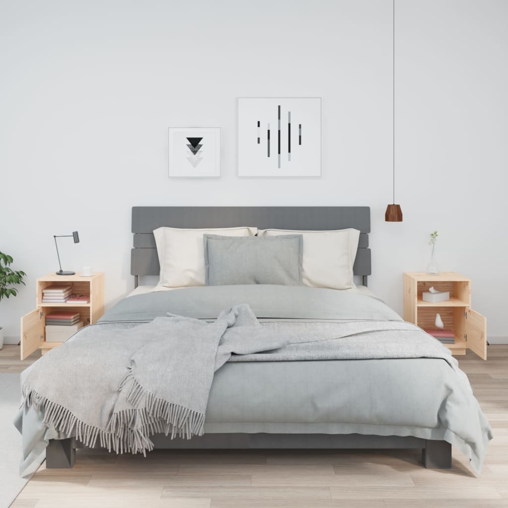 Nattbord 2 stk 40x34x55 cm heltre furu