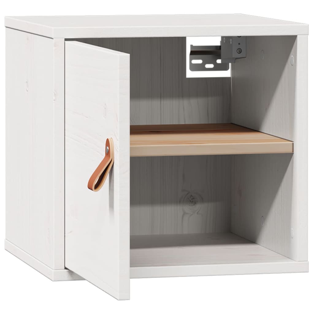 Veggskap hvit 31,5x30x30 cm heltre furu