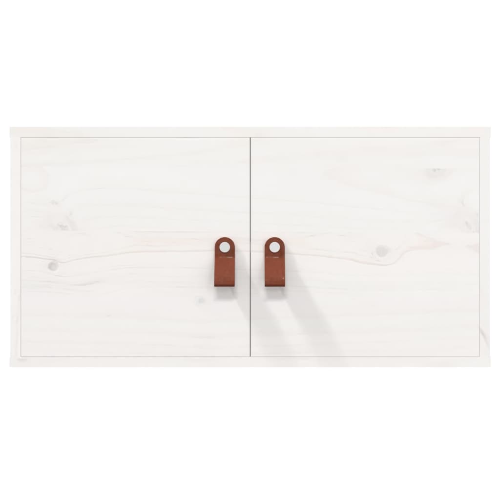 Veggskap 2 stk hvit 60x30x30 cm heltre furu
