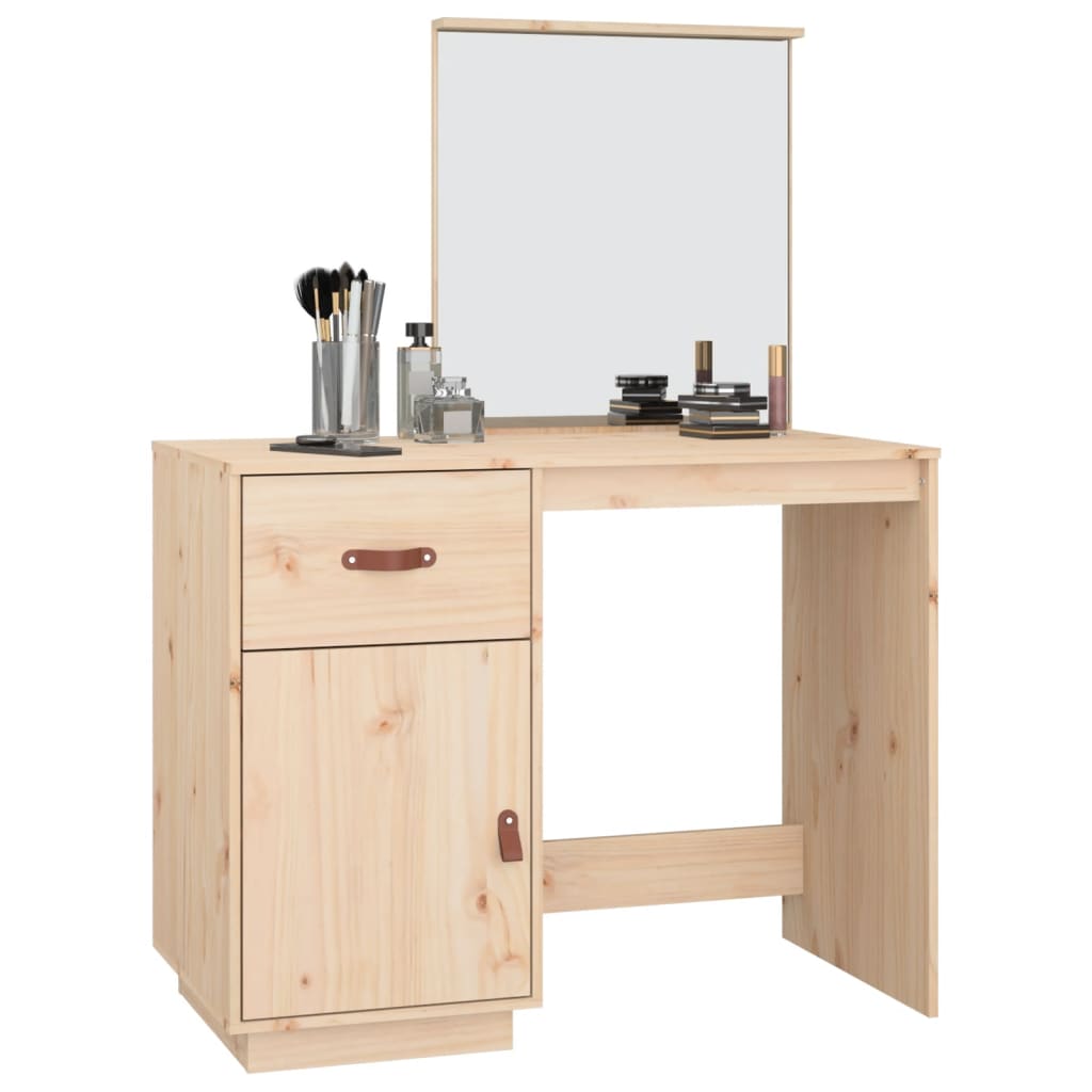 Sminkebord 95x50x134 cm heltre furu
