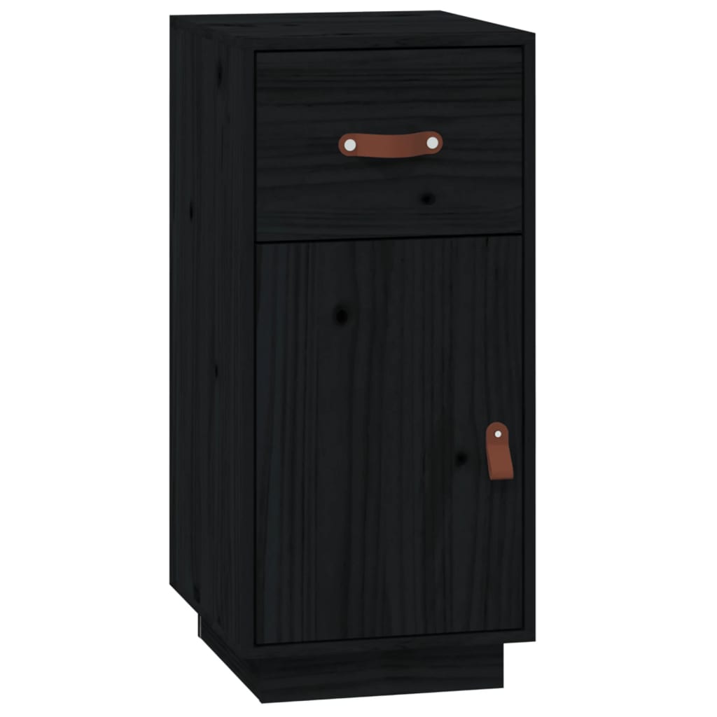 Skjenk svart 34x40x75 cm heltre furu