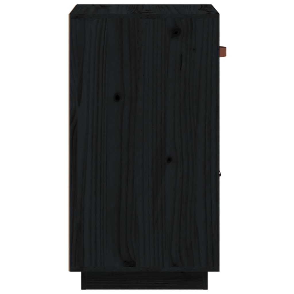 Skjenk svart 34x40x75 cm heltre furu