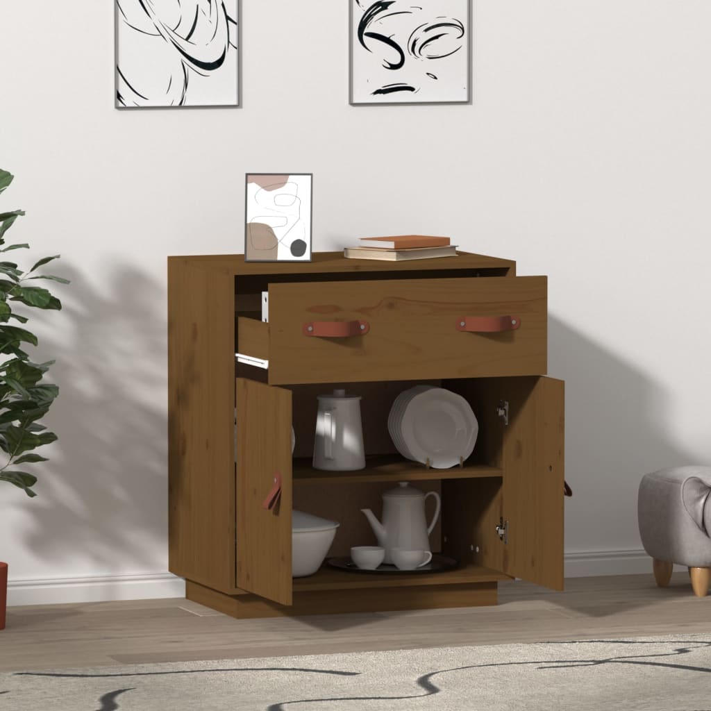 Skjenk honningbrun 65,5x40x75 cm heltre furu