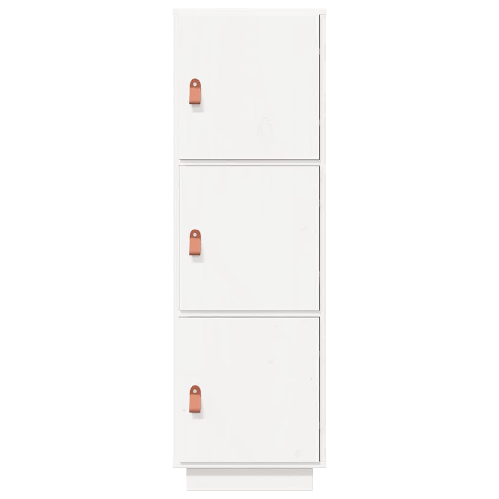 Highboard hvit 34x40x108,5 cm heltre furu