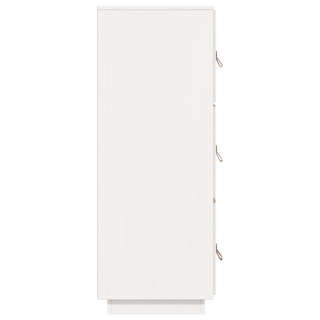 Highboard hvit 34x40x108,5 cm heltre furu