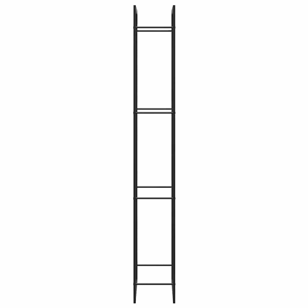Vedhylle matt svart 80x28x222 cm stål