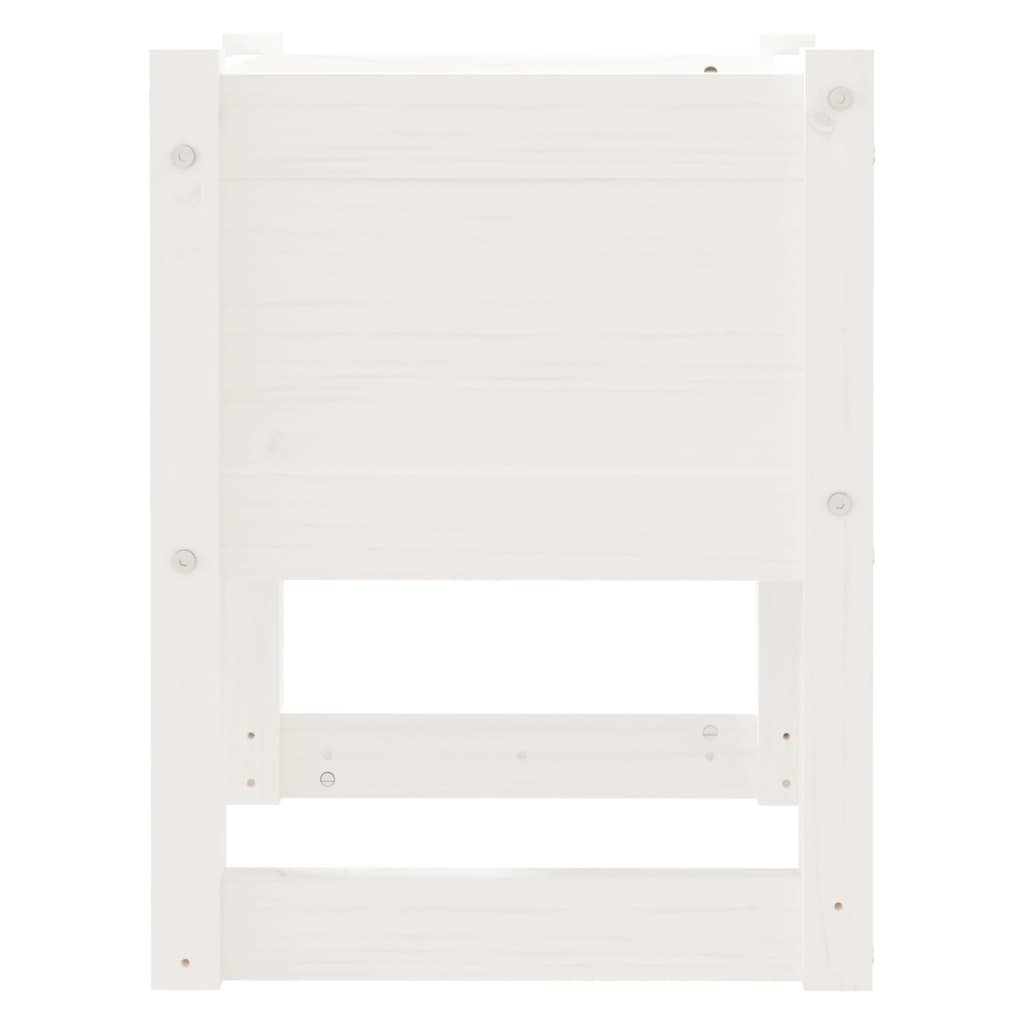 Plantekasse hvit 40x40x52,5 cm heltre furu