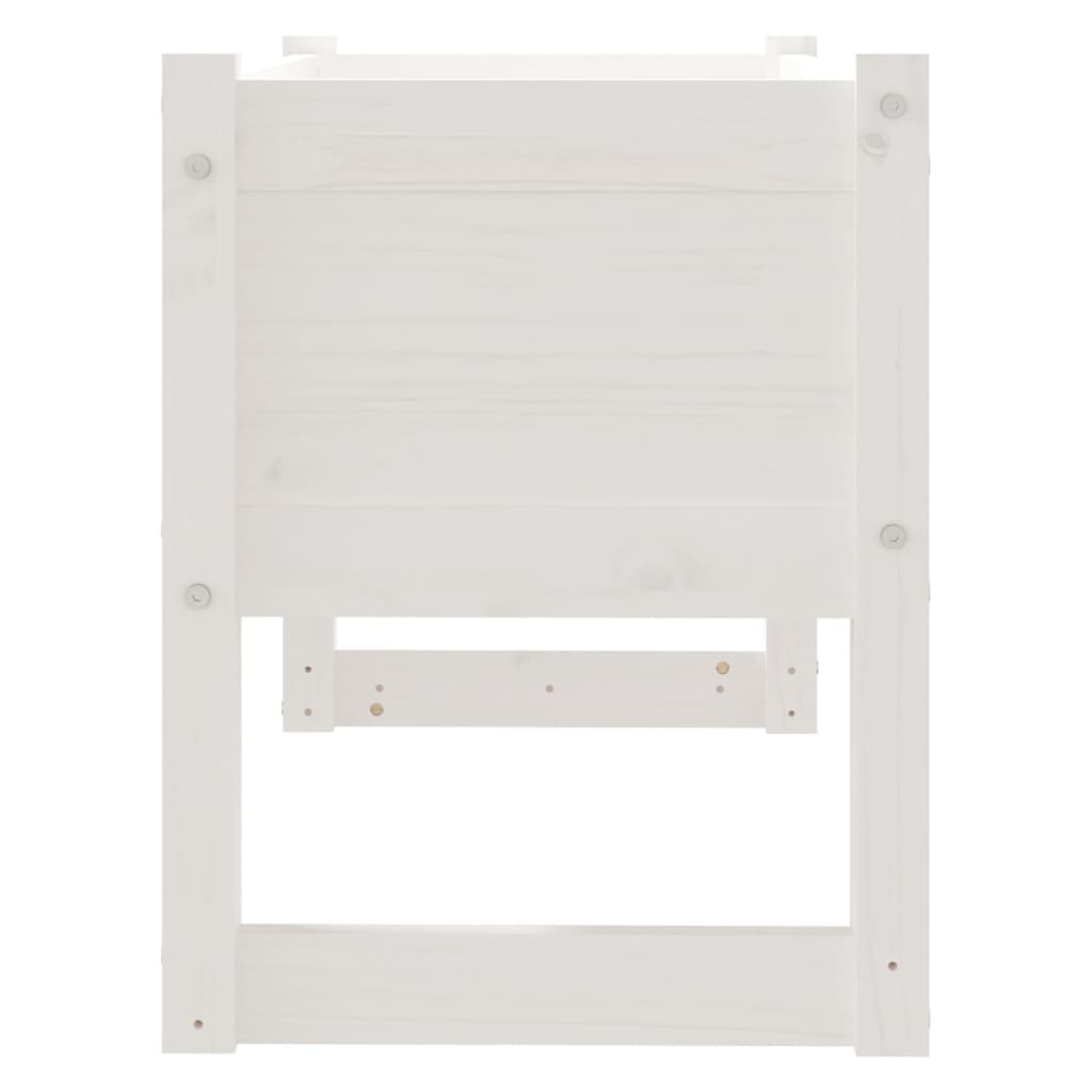 Plantekasse hvit 78x40x52 cm heltre furu