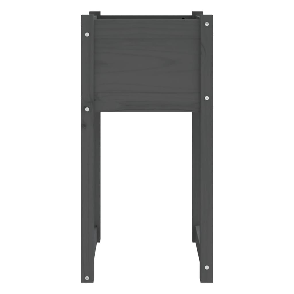 Plantekasse grå 40x40x81 cm heltre furu