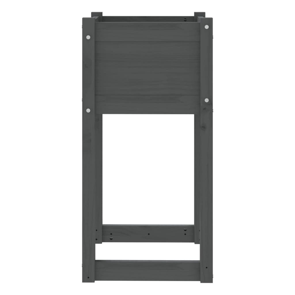 Plantekasse grå 40x40x81 cm heltre furu