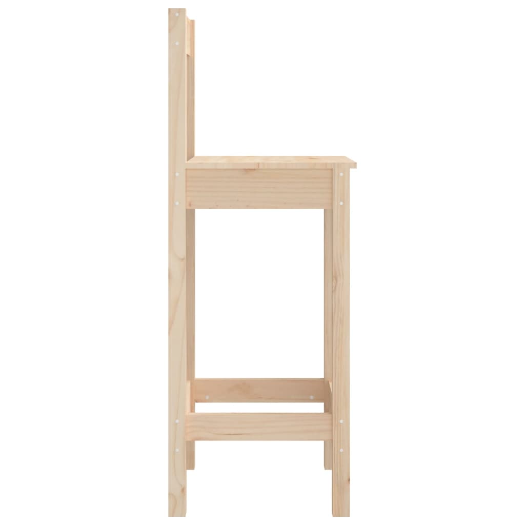 Barstoler 2 stk 40x41,5x112 cm heltre furu vidaXL