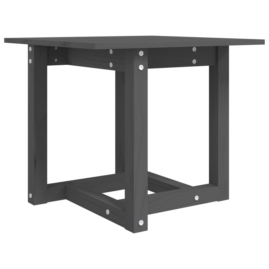 Salongbord grå 50x50x45 cm heltre furu