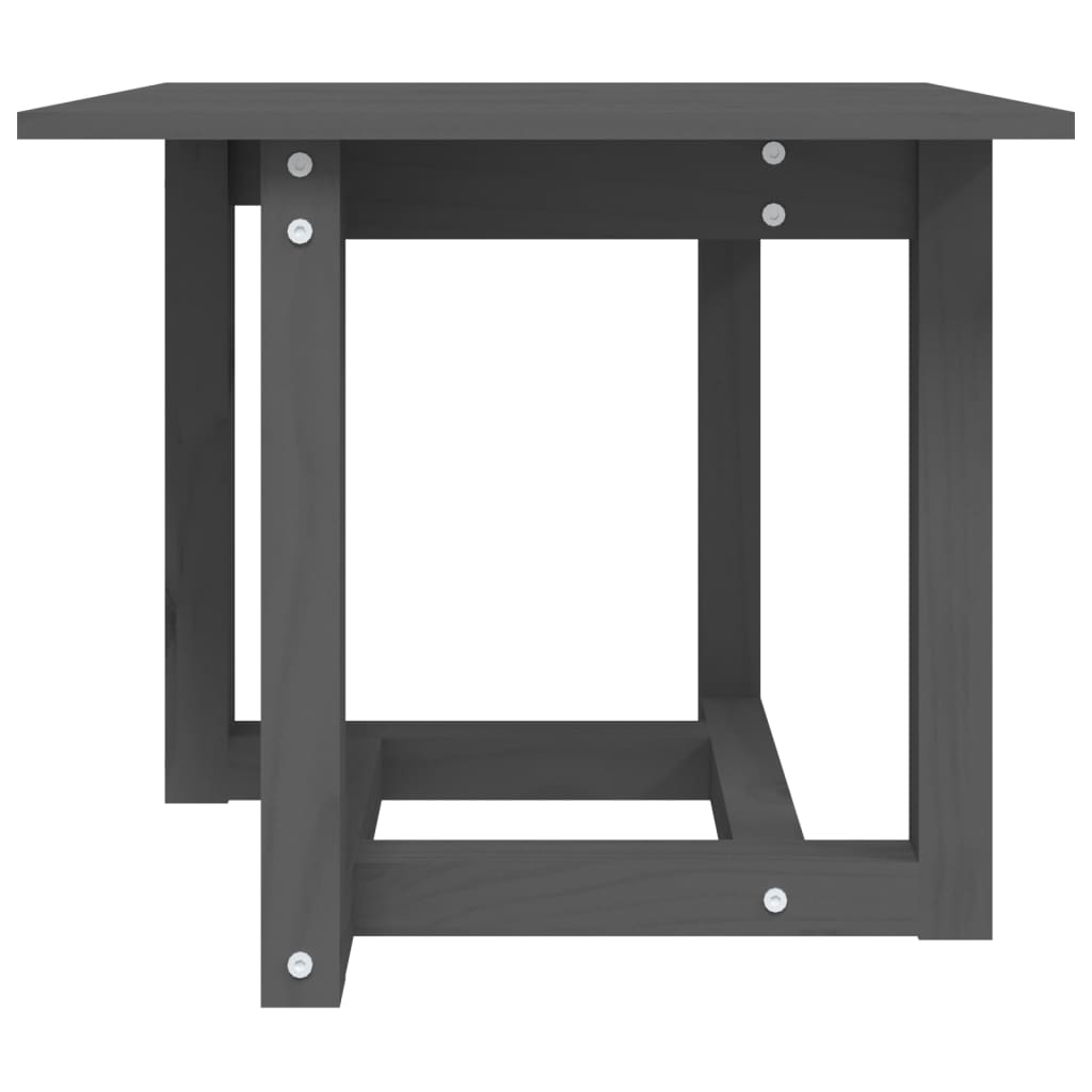 Salongbord grå 50x50x45 cm heltre furu