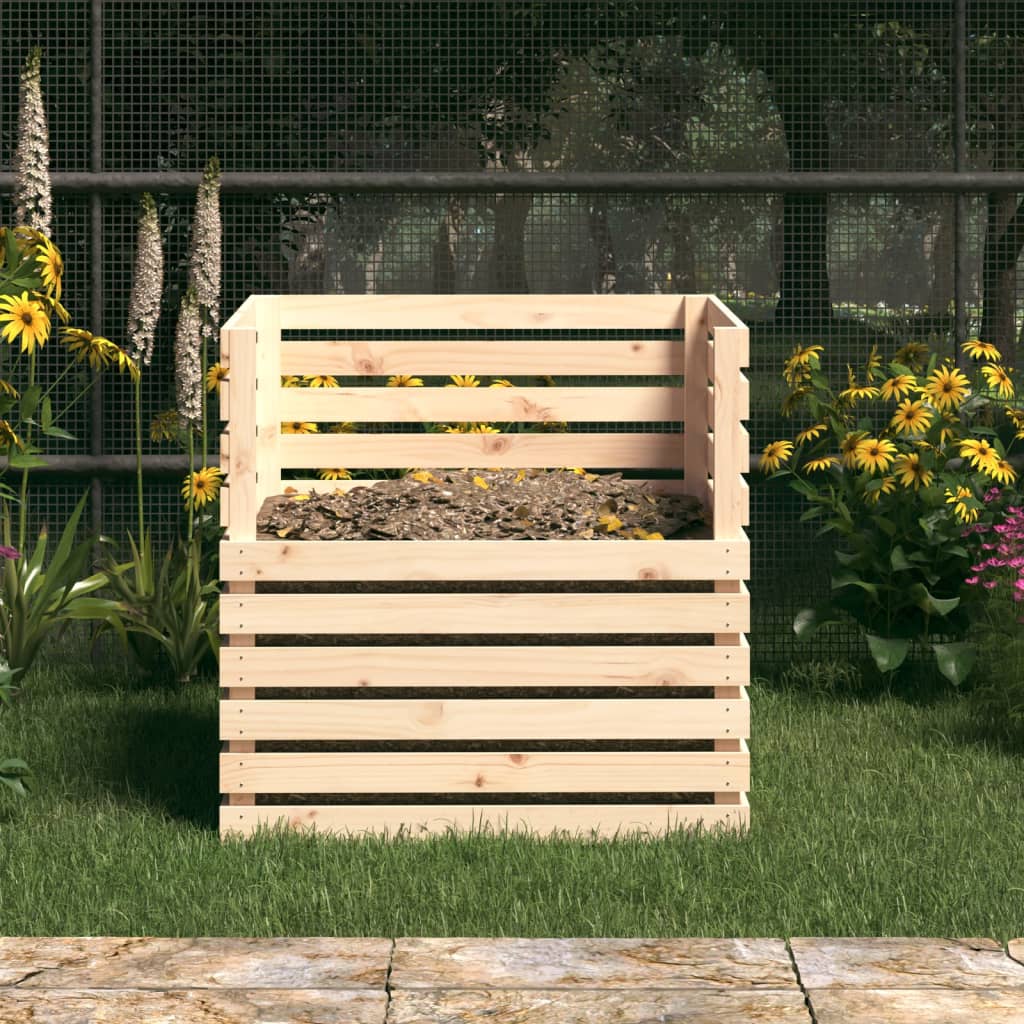 Kompostkasse 80x80x78 cm heltre furu