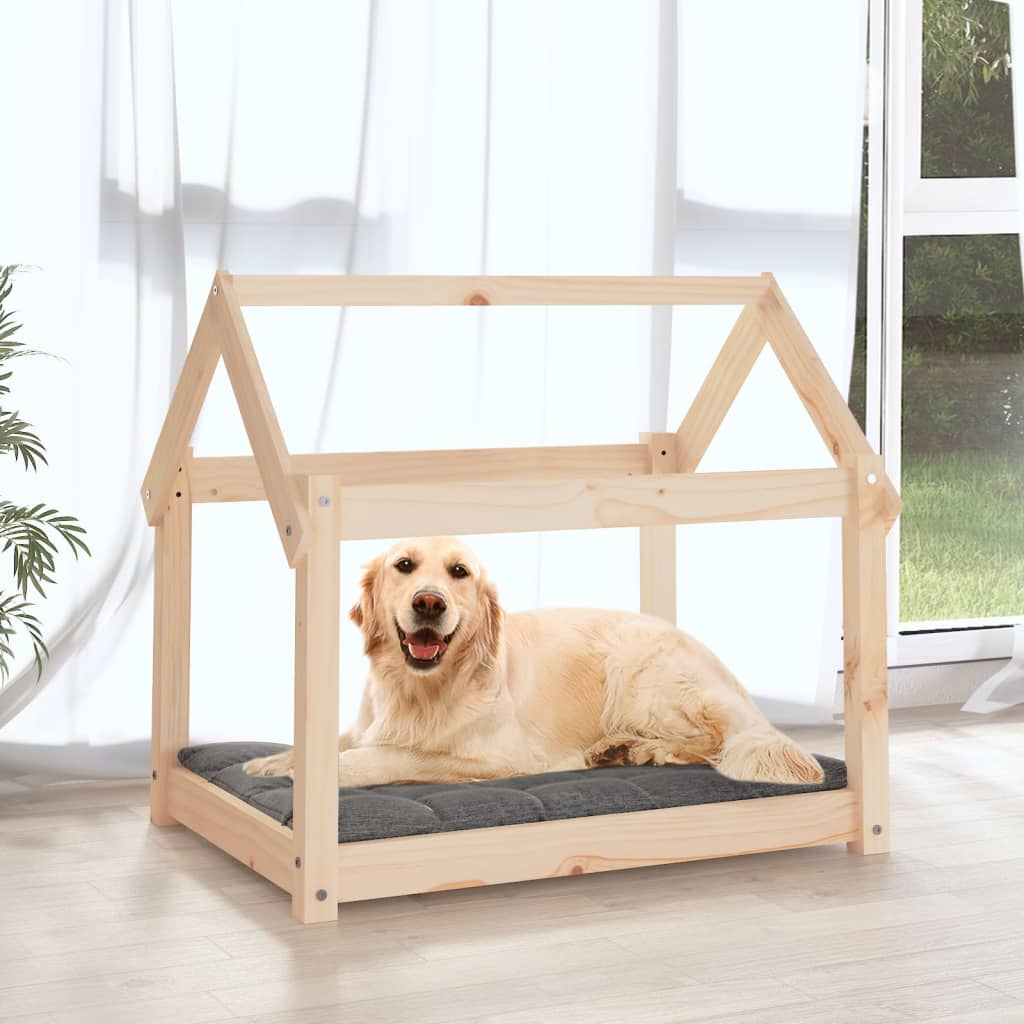 Hundeseng 81x60x70 cm heltre furu
