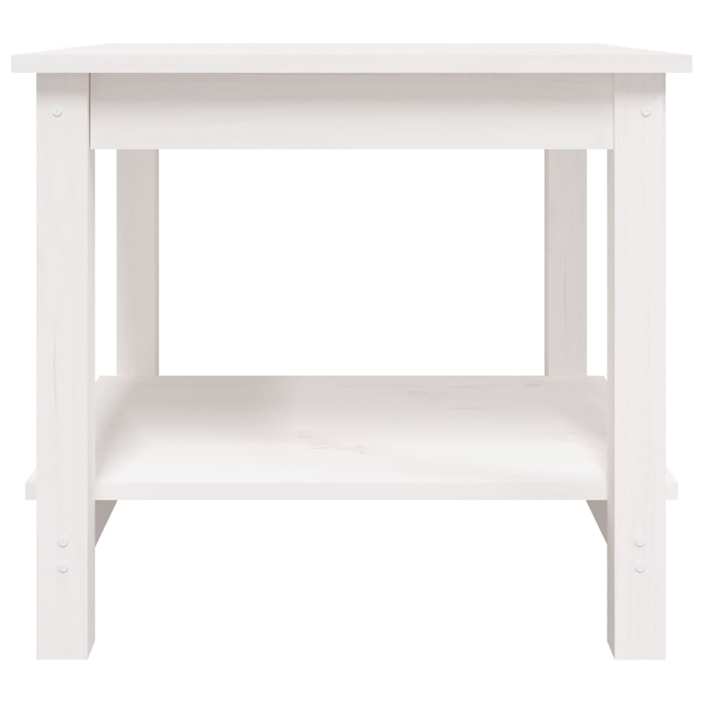 Salongbord hvit 50x50x45 cm heltre furu vidaXL