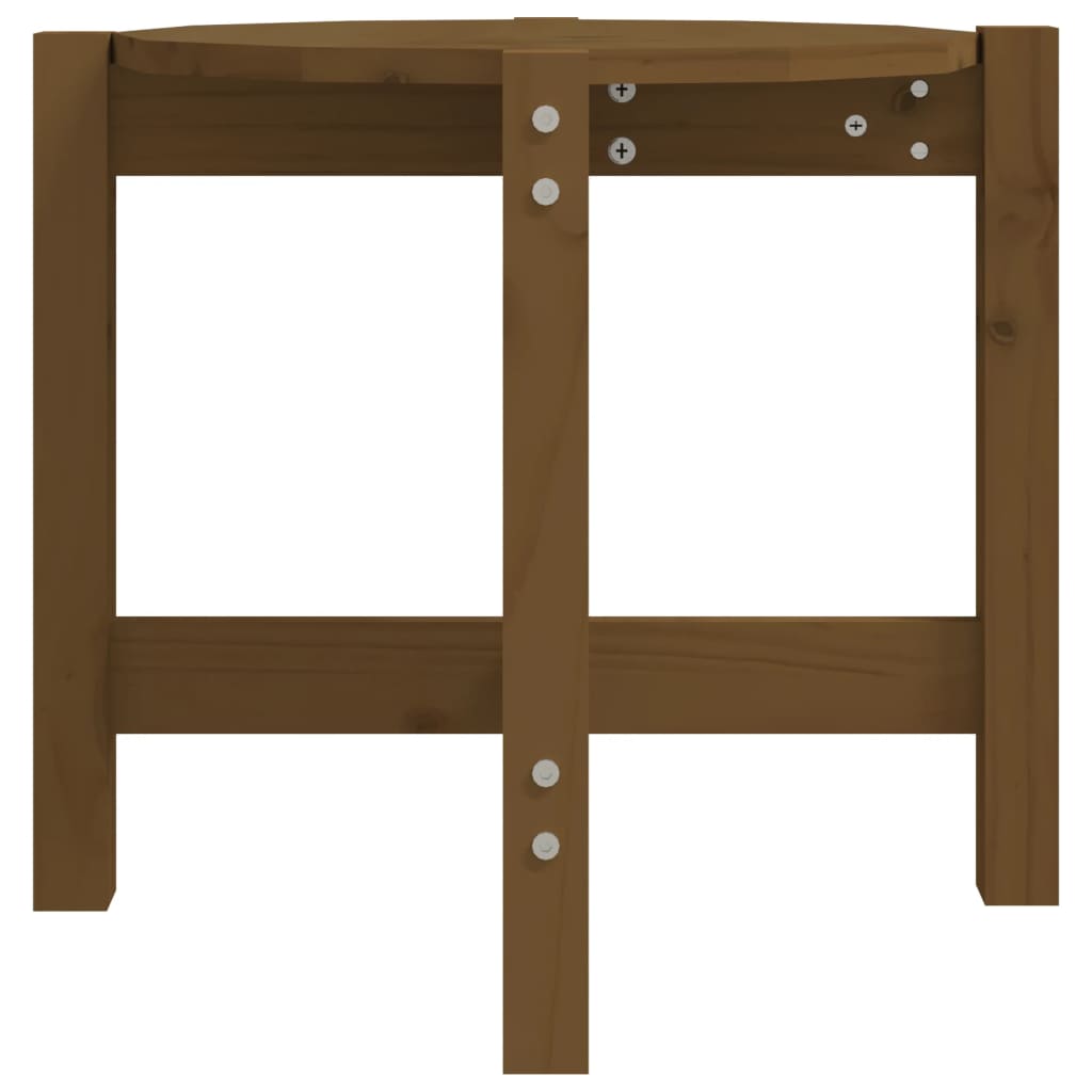 Salongbord honningbrun Ø 52,5x45 cm heltre furu
