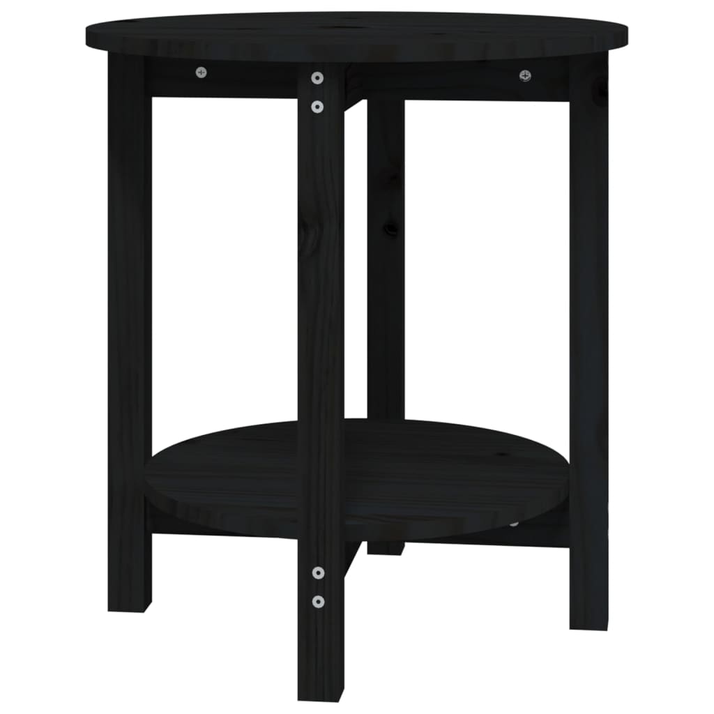 Salongbord svart Ø 55x60 cm heltre furu