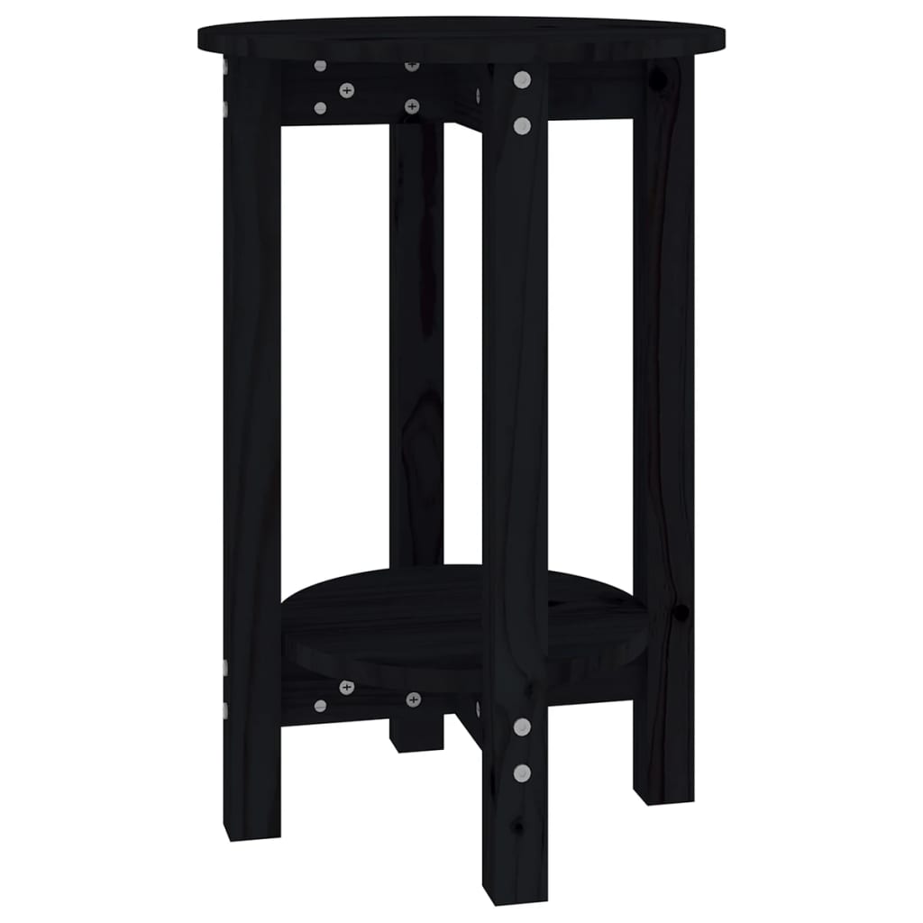 Salongbord svart Ø 40x60 cm heltre furu