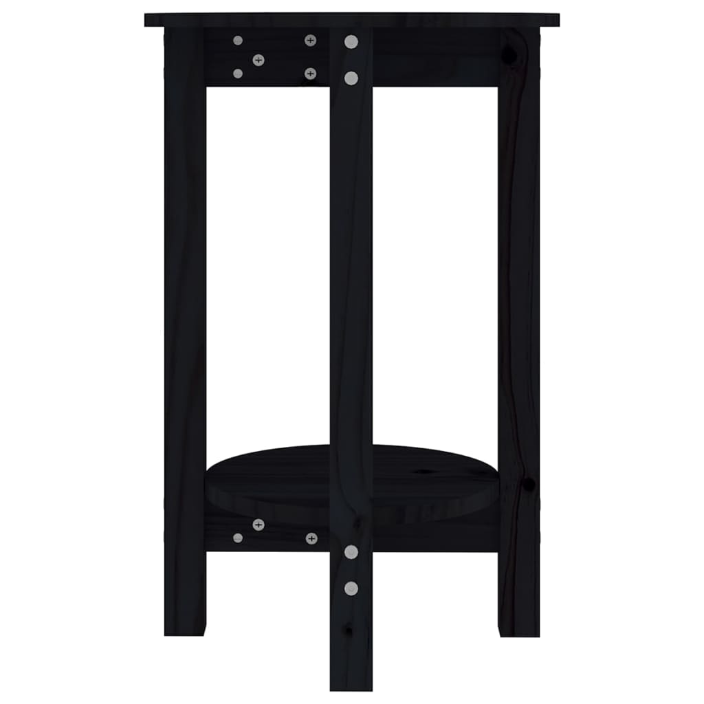 Salongbord svart Ø 40x60 cm heltre furu