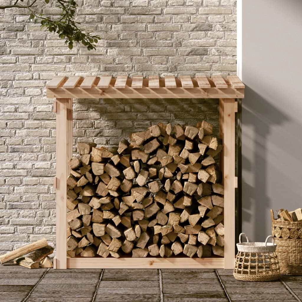 Vedstativ 108x64,5x109 cm heltre furu