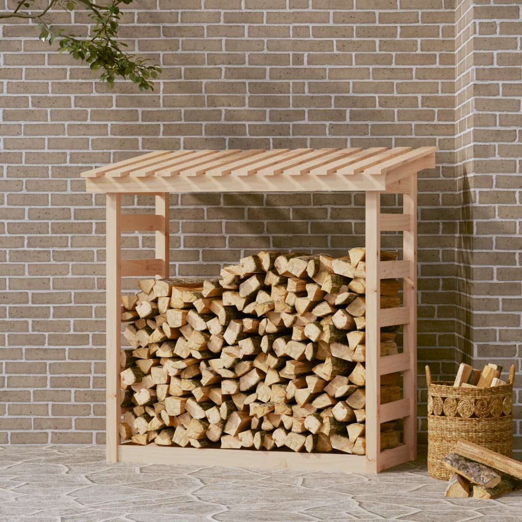 Vedstativ 108x64,5x110 cm heltre furu