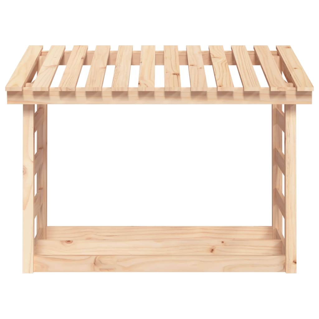 Vedstativ 108 x 64,5 x 78 cm heltre furu