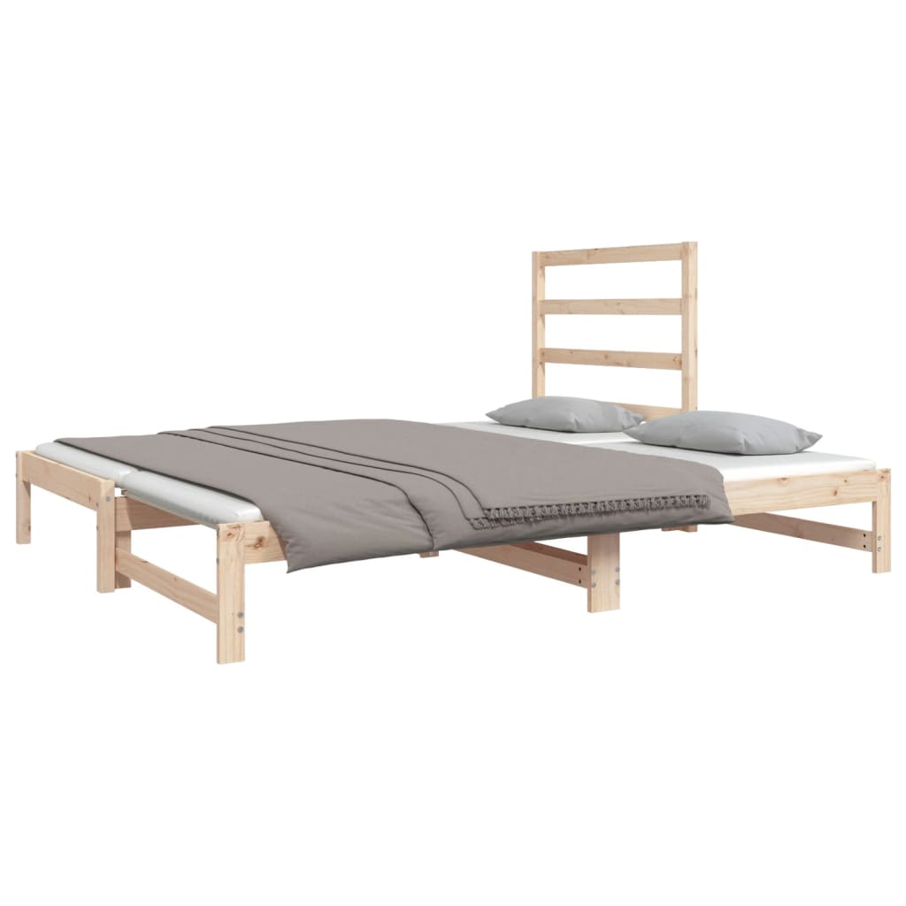 Uttrekkbar dagseng 2x(90x190) cm heltre furu