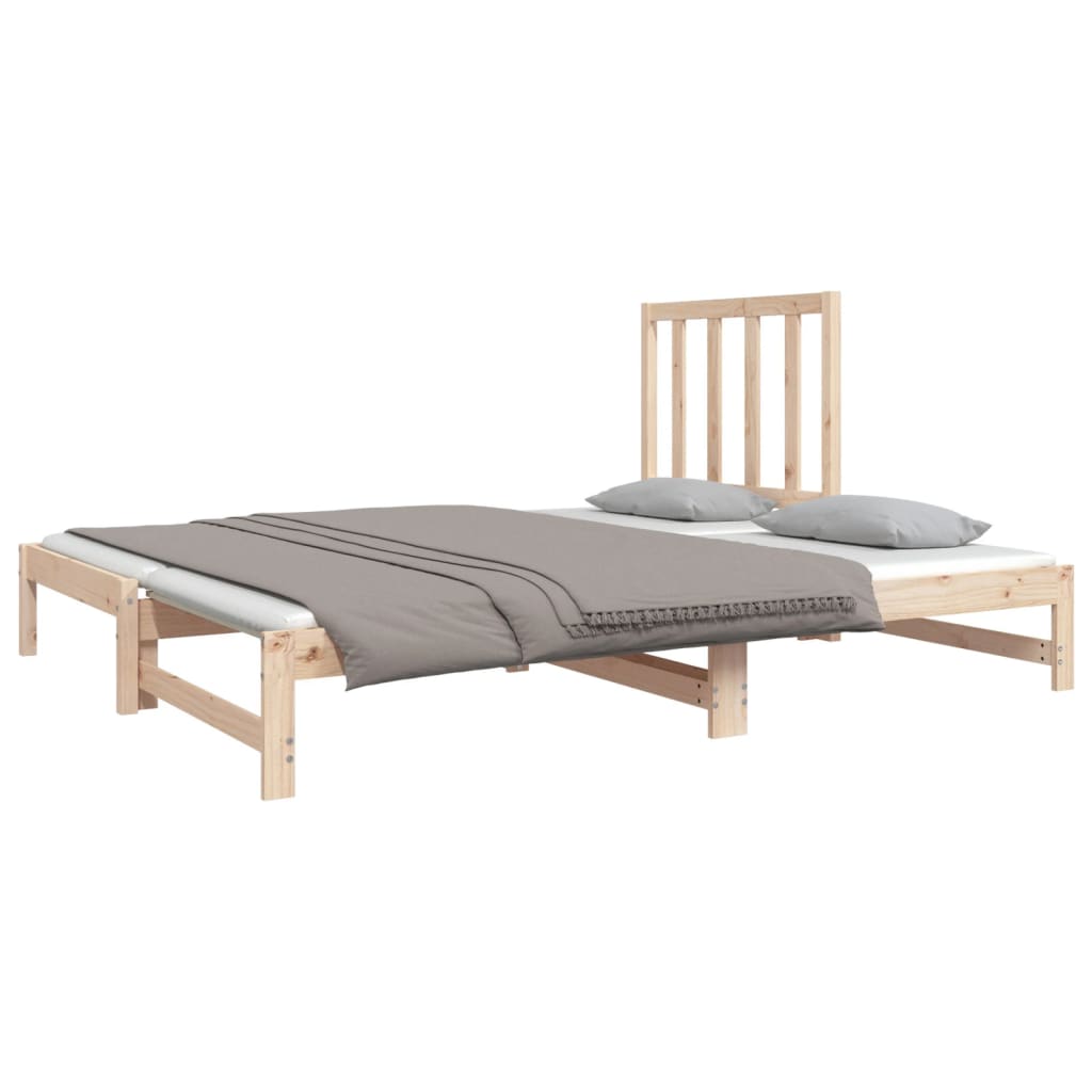 Uttrekkbar dagseng 2x(90x190) cm heltre furu