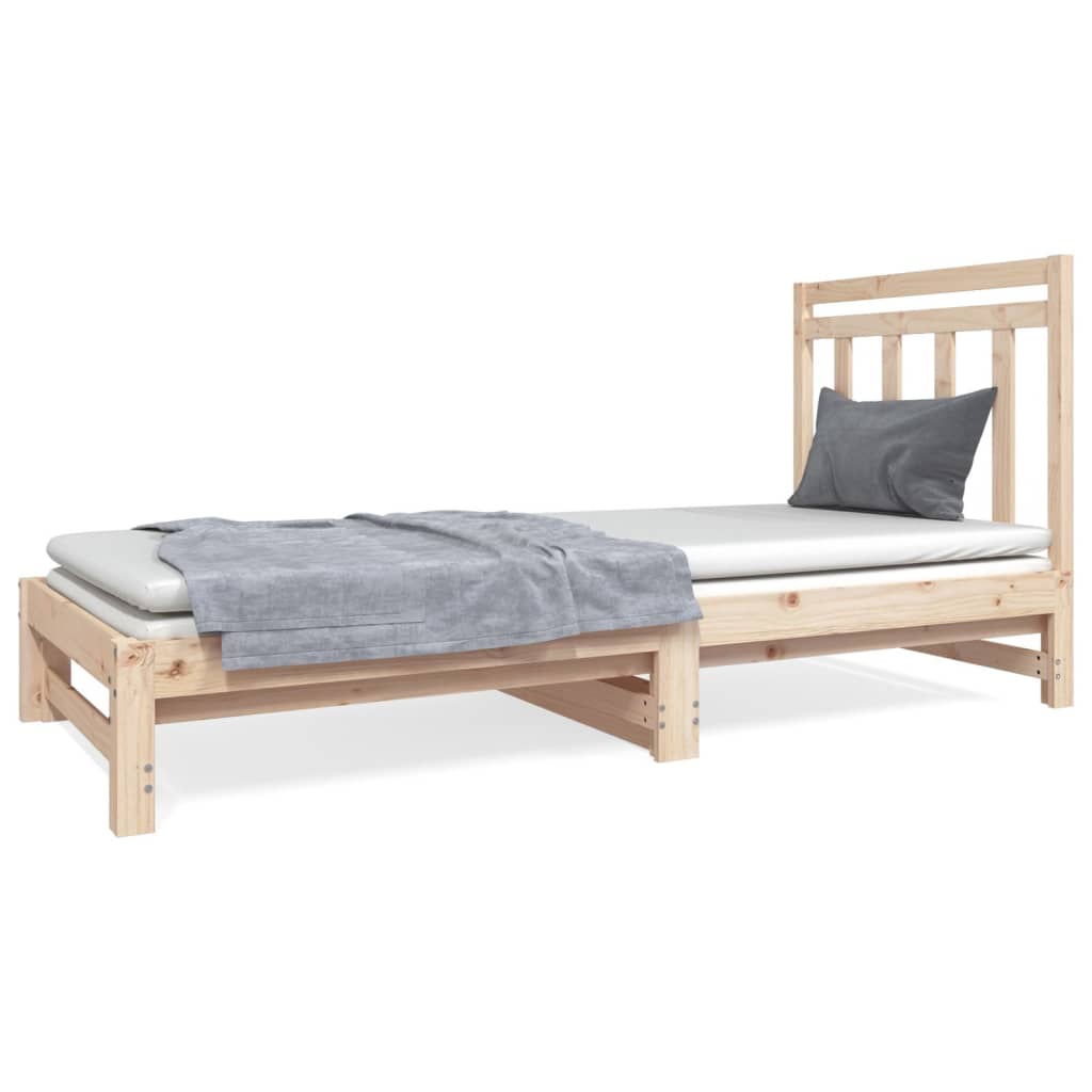 Uttrekkbar dagseng 2x(90x190) cm heltre furu